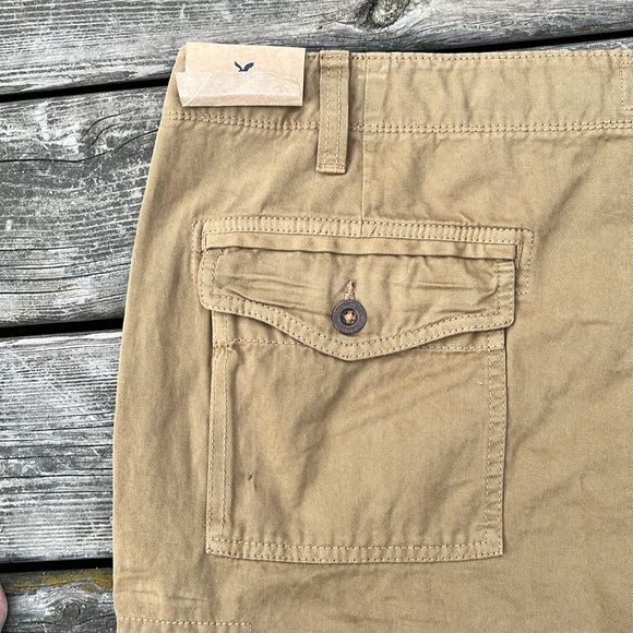 NWT American Eagle Longboard Cotton Khaki Cargo Shorts Size 42 - Picture 7 of 9